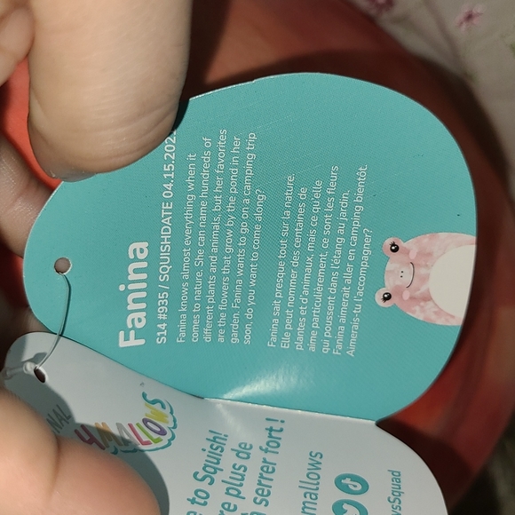 Fanina the Pink Frog (14”) NWT Squishmallows Kellytoy - Picture 3 of 7